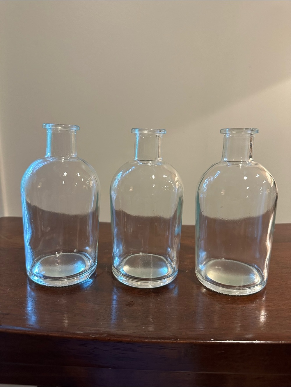 Vintage • set of 3 • glass bottles • medicine bottles